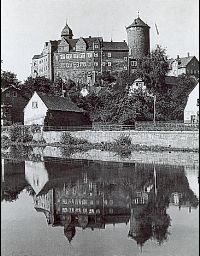 Das über der Zschopau gelegene Schloss Wildeck