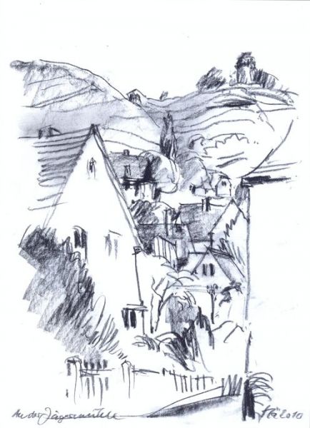 Zeichnung von Thilo Hänsel - An der Jägermühle