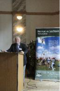 Es spricht Prof. Dr. Hans-Jürgen Hardtke, Vorsitzender des Landesvereins zum 8. Sächsischen Heimattag