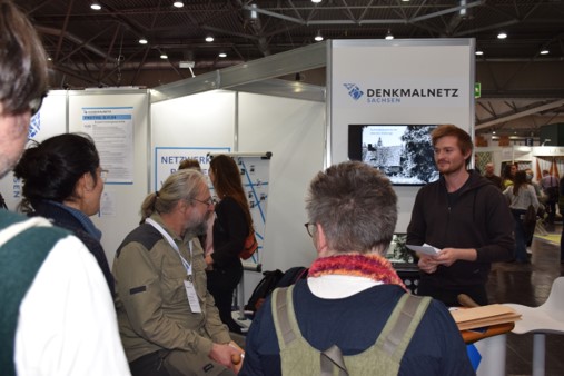 Denkmalmesse 2024 Denkmalnetz Sachsen, Gespräche, Foto: Andreas Krause