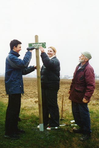 Arbeitseinsatz mit Schülern der Mittelschule Bannewitz, 2002, Foto: Veronica Teicher
