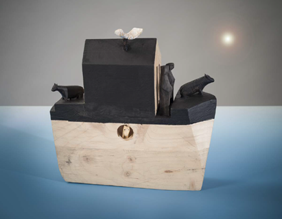 Volker Beyer, Langenau, Arche Noah, 2017, Foto: Herbert Boswank, Dresden, entnommen aus Kalender 